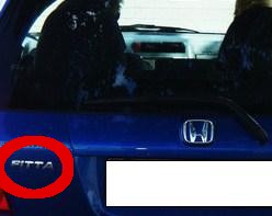 Honda Fitta sign